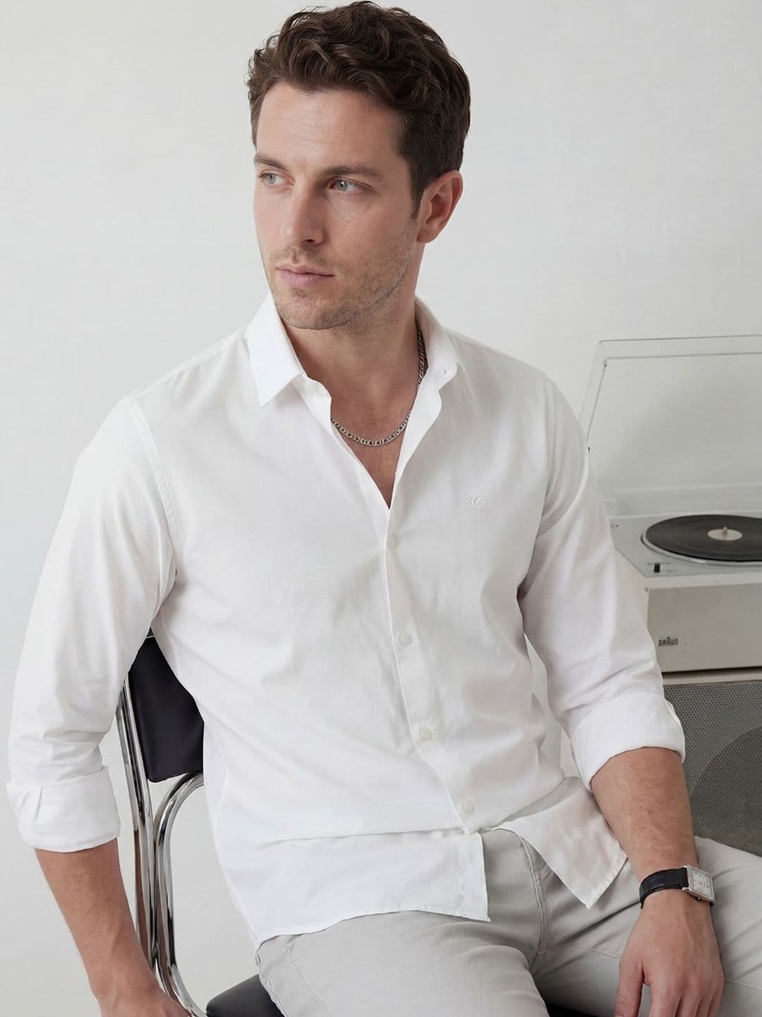 WROGN Men Slim Fit Casual Shirt - view 1