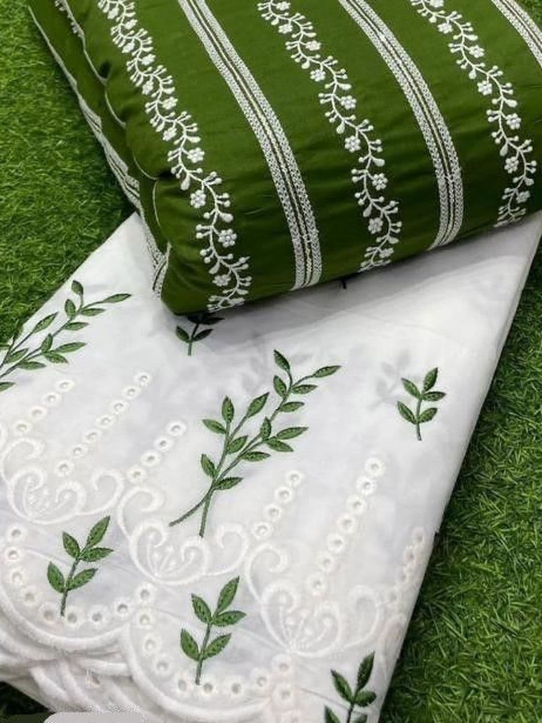 TRYSTON Embroidered Unstitched Dress Material - view 1