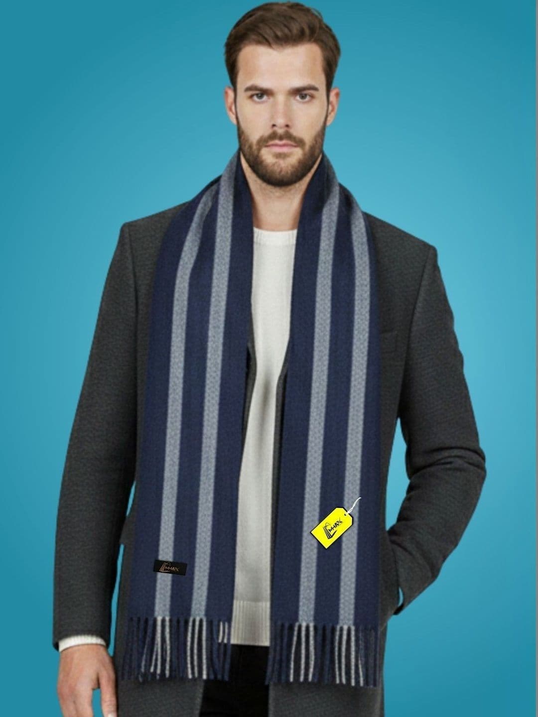 MHAX Men Striped Merino Wool Mufflers - view 1