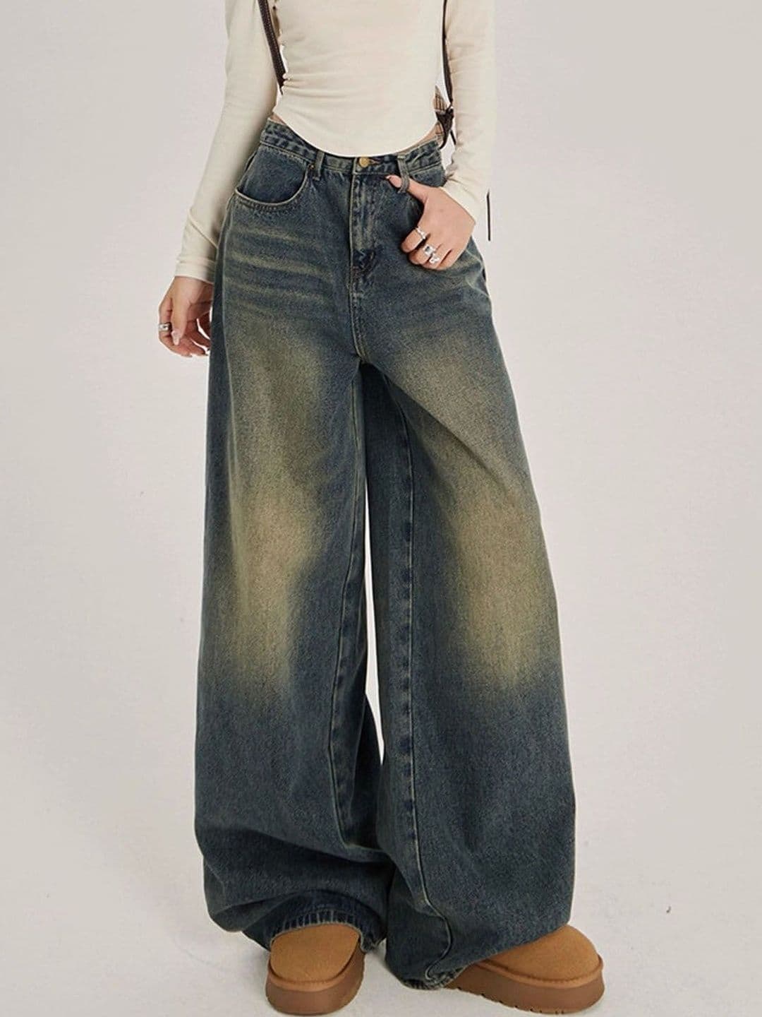StyleCast Women High-Rise Highly Distressed Heavy Fade Jeans - view 1