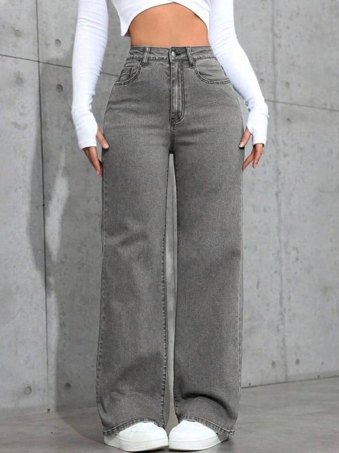 zayla Women Loose Wide Leg High-Rise Stretchable Jeans - view 1