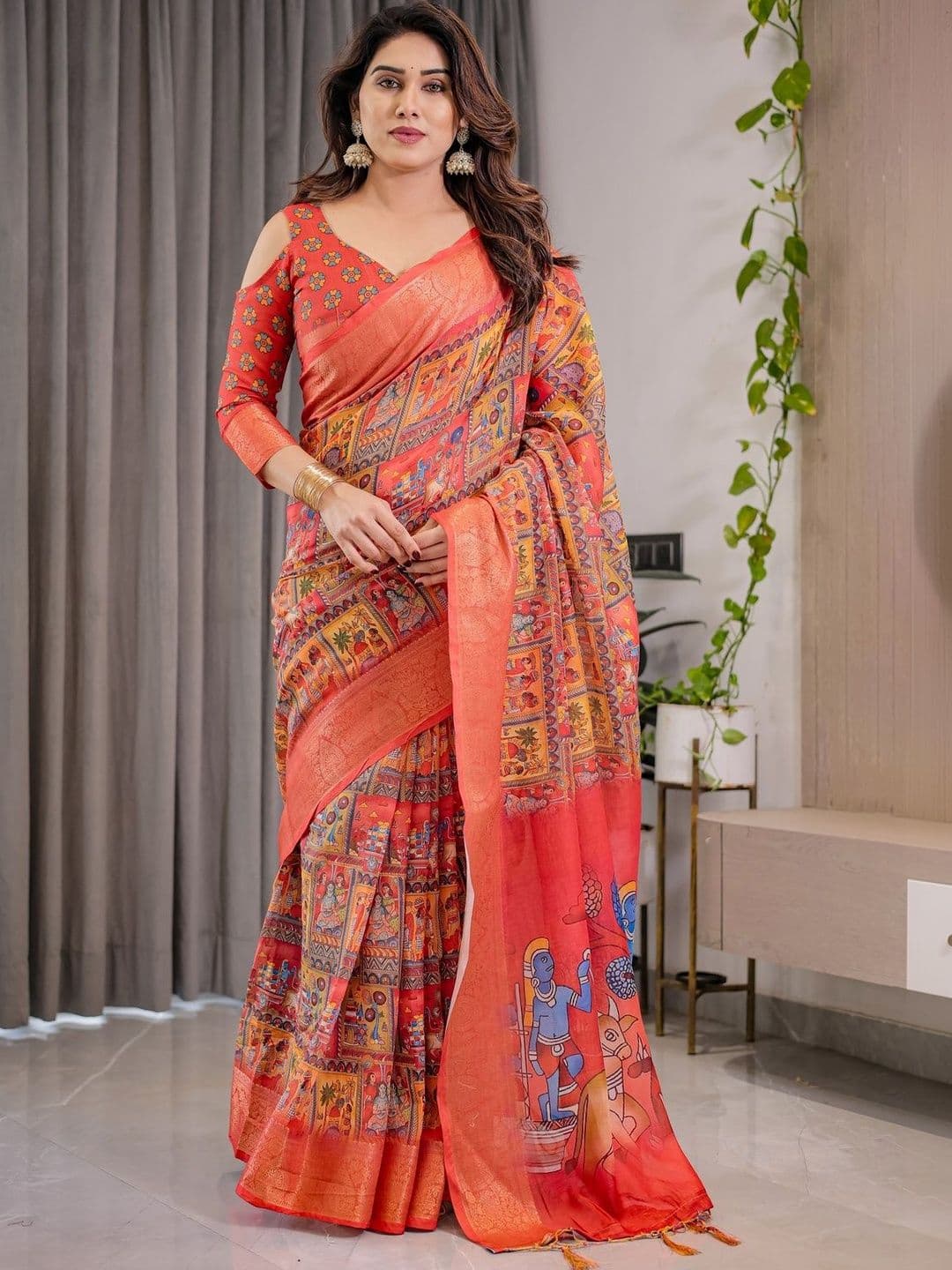 RAAS SHREE Ethnic Motifs Pure Cotton Handloom Saree - view 1