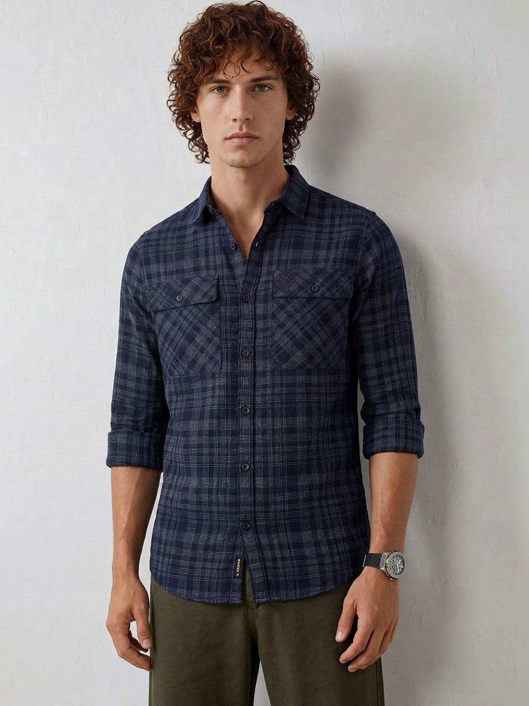 WROGN Men Slim Fit Checked Casual Shirt - view 1