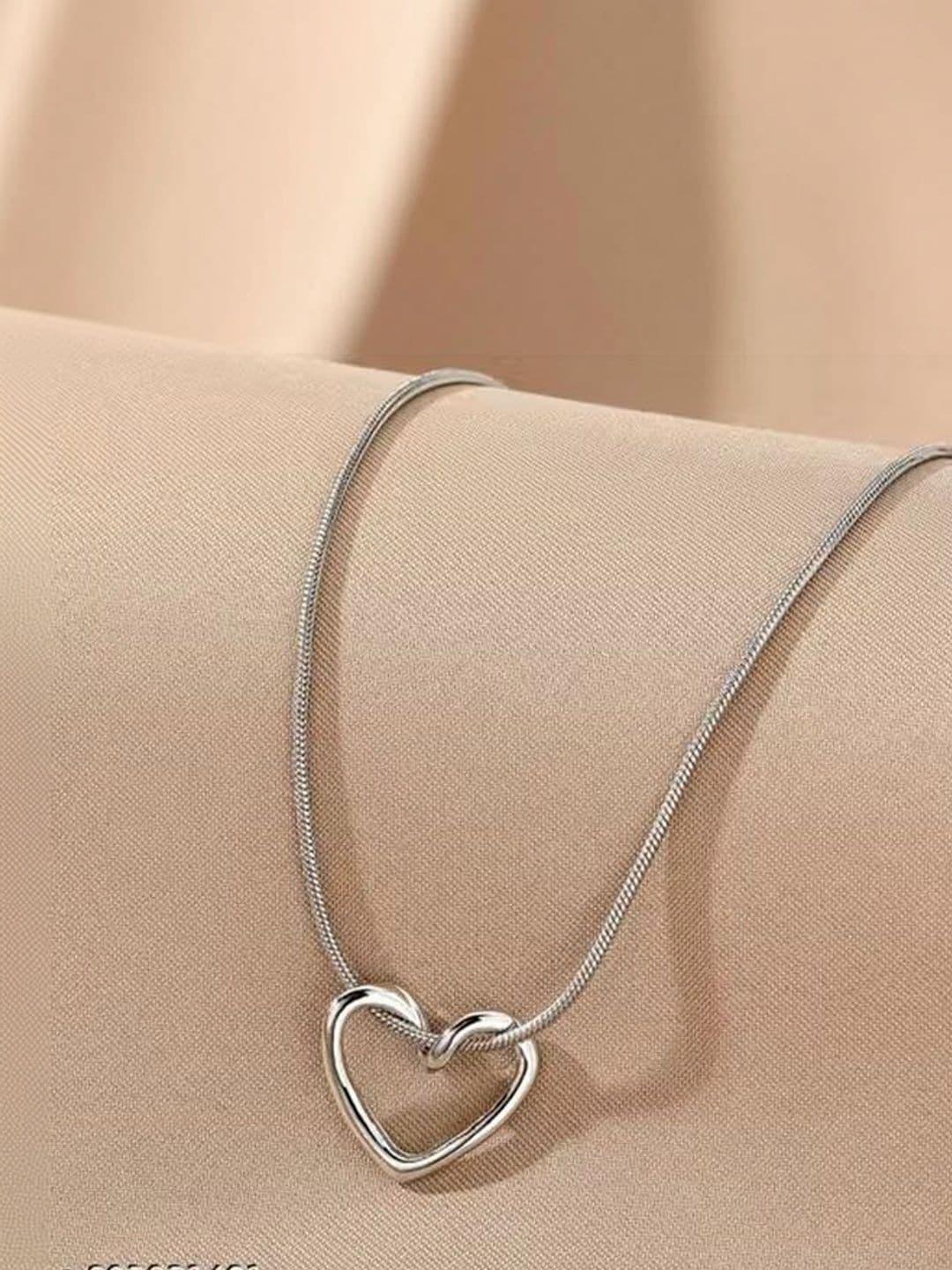 Rolss Silver-Plated Heart Shaped Pendants with Chains - view 1