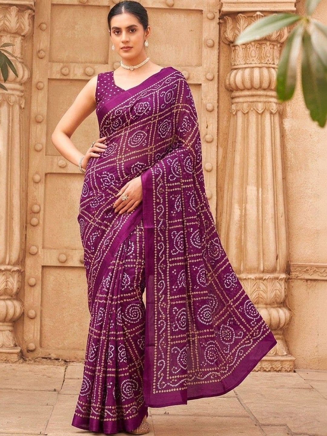 Sanwariya Silk Bandhani Pure Georgette Saree - view 1