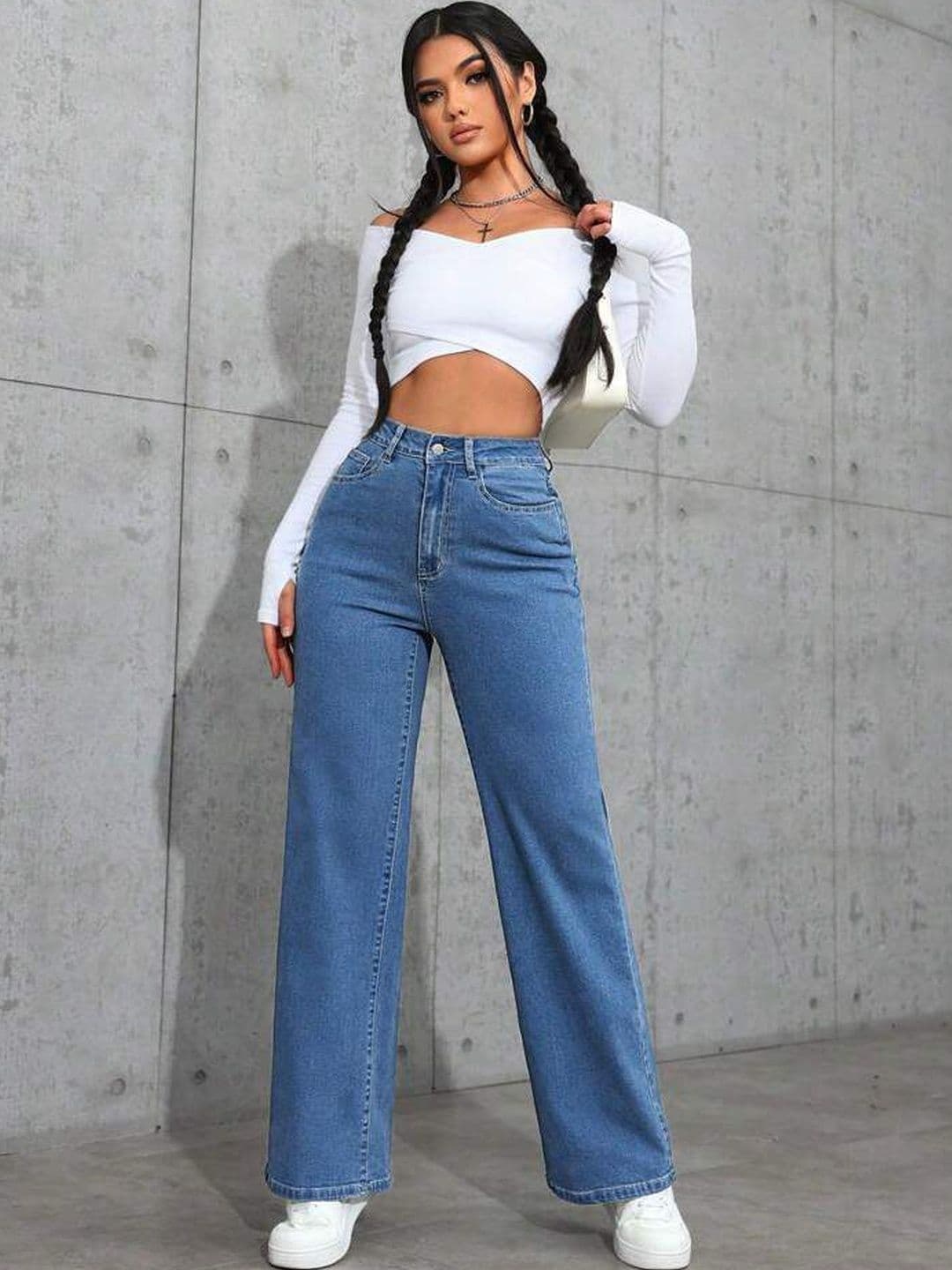 zayla Women Loose Wide Leg High-Rise Stretchable Jeans - view 1