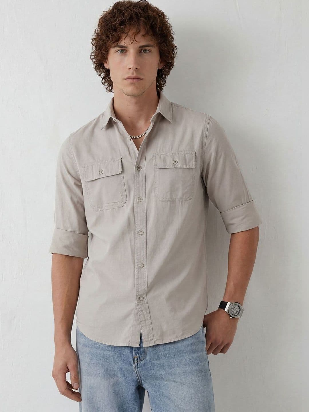WROGN Men Slim Fit Casual Shirt - view 1
