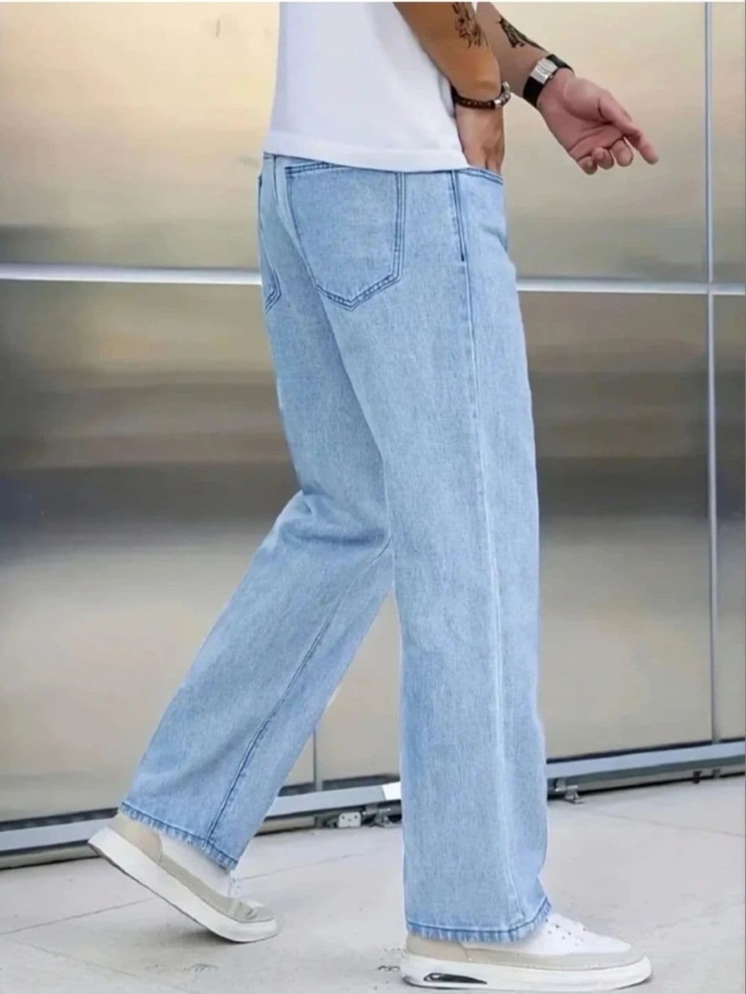 Moda Rapido Men Classic Straight Fit Mid-Rise Light Fade Stretchable Jeans - view 1