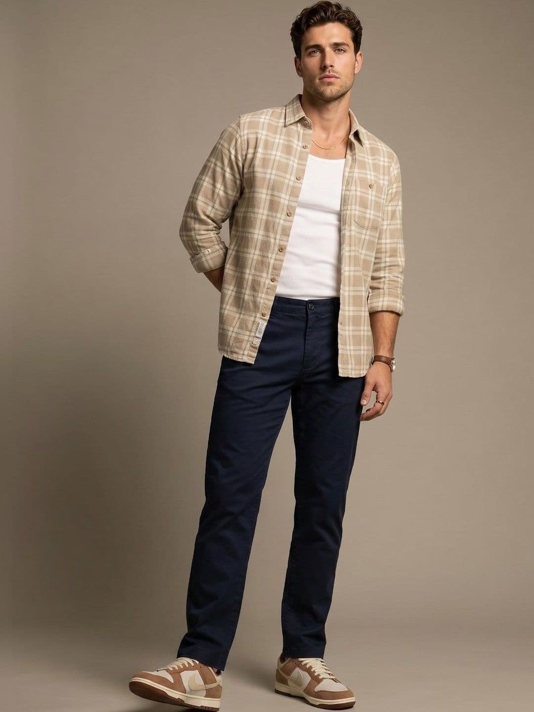 glitchez Men Slim Fit Checked Casual Shirt - view 1
