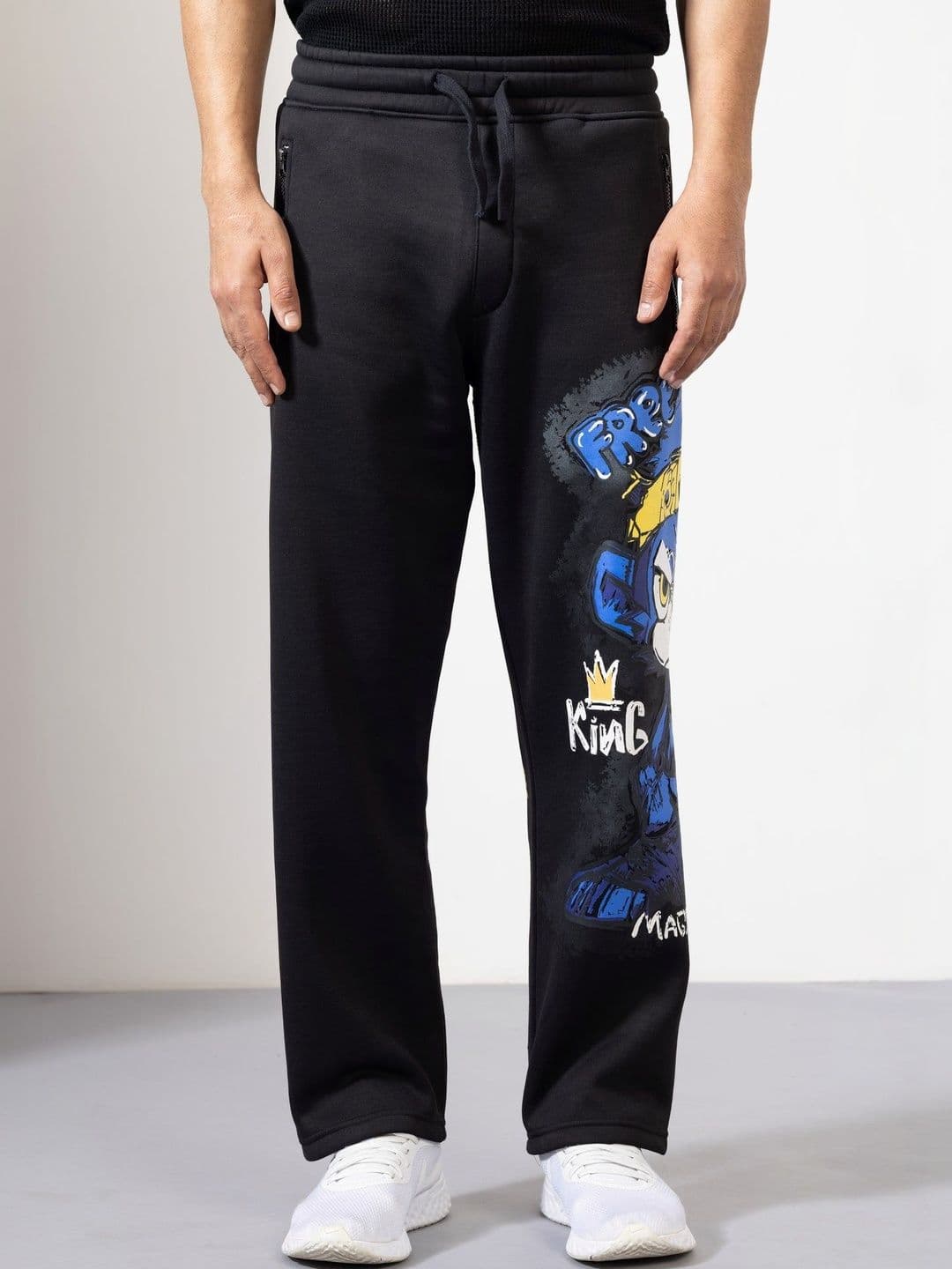 GRITSTONES Men Regular Fit Graphic Print Track Pants - view 1