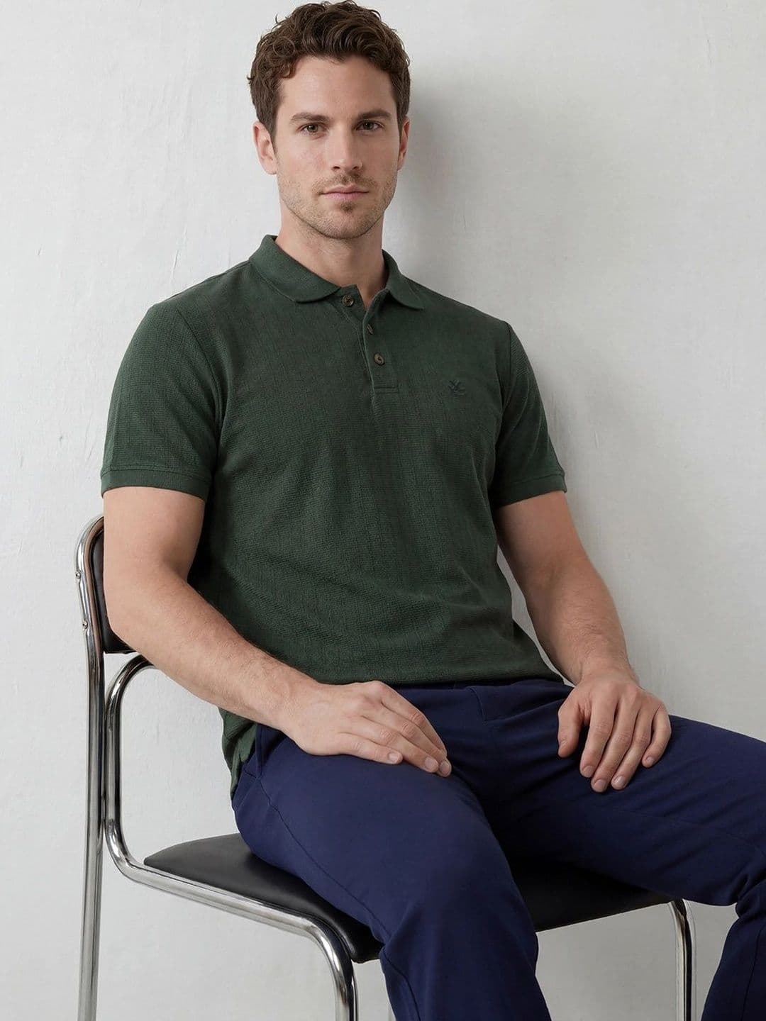 WROGN Men Polo Collar Pockets Slim Fit T-shirt - view 1