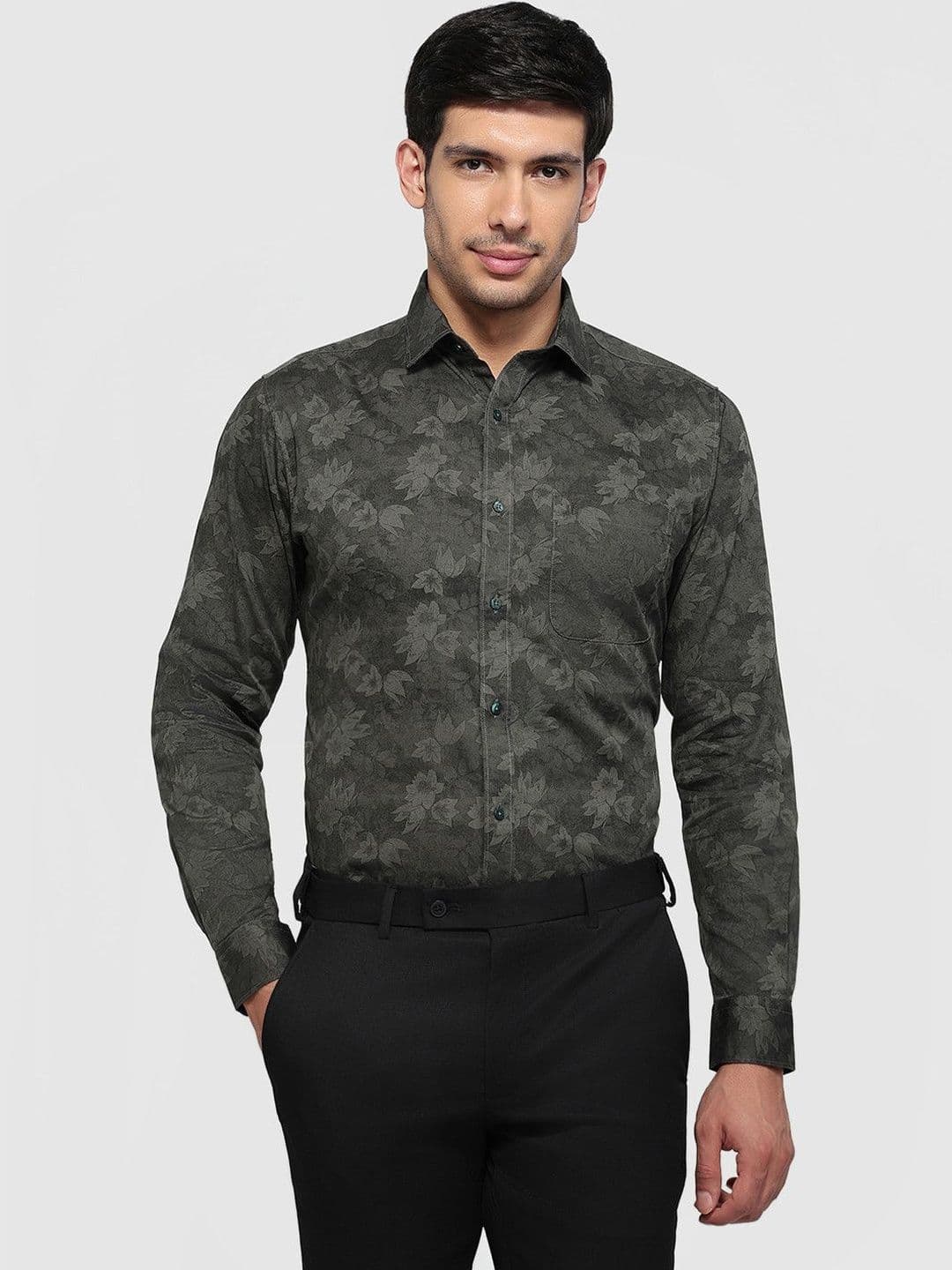 Raymond Men Slim Fit Floral Printed Casual Shirt - view 1