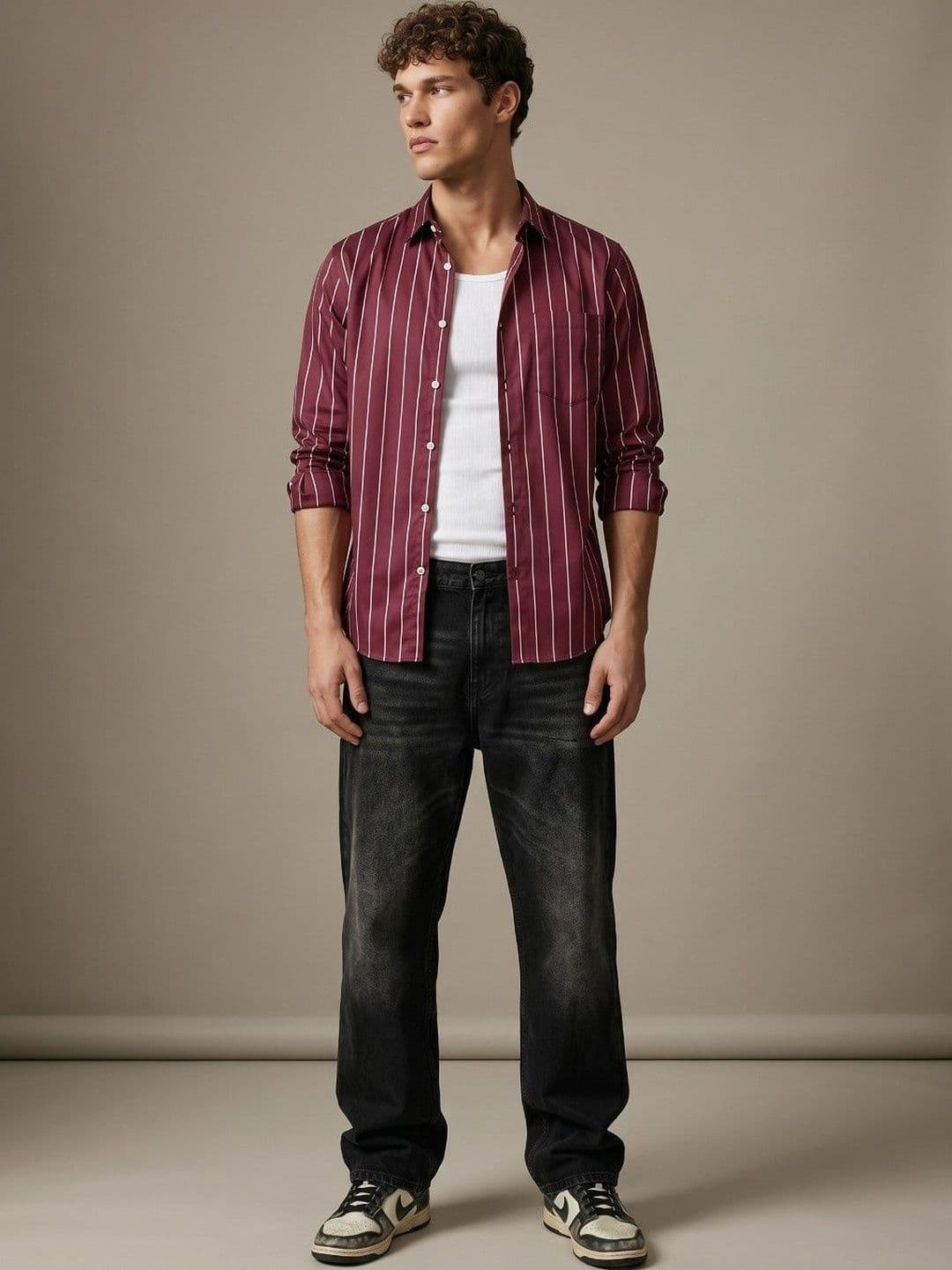 glitchez Men Slim Fit Striped Casual Shirt - view 1