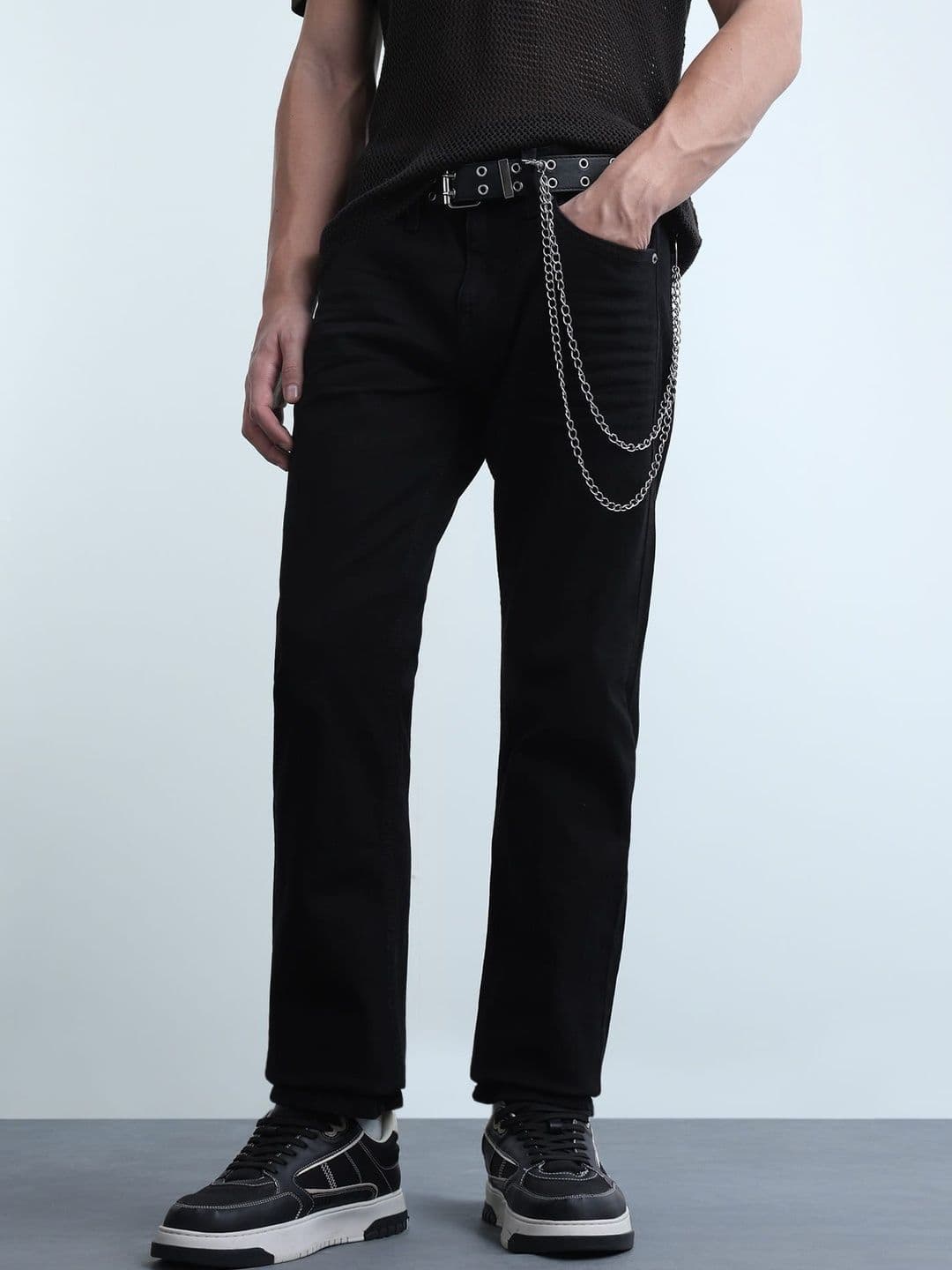 Flying Machine Men Straight Fit Mid-Rise Stretchable Jeans - view 1