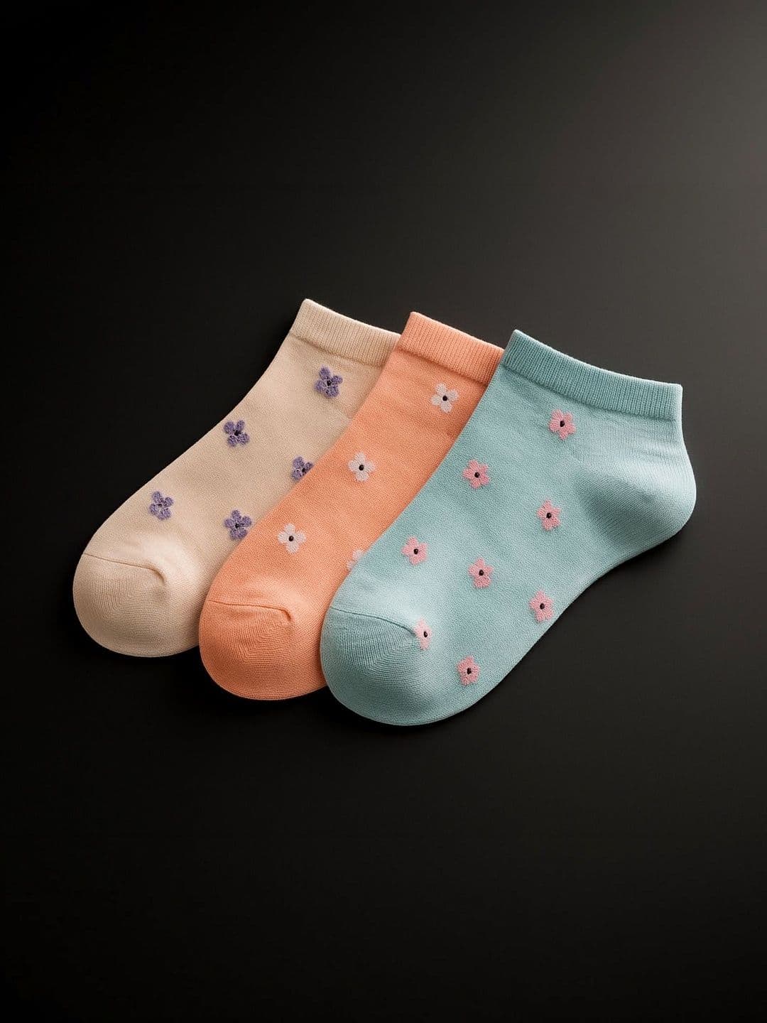 Blacktank Men Pack of 3 Cotton Patterned Ankle Length Socks - view 1