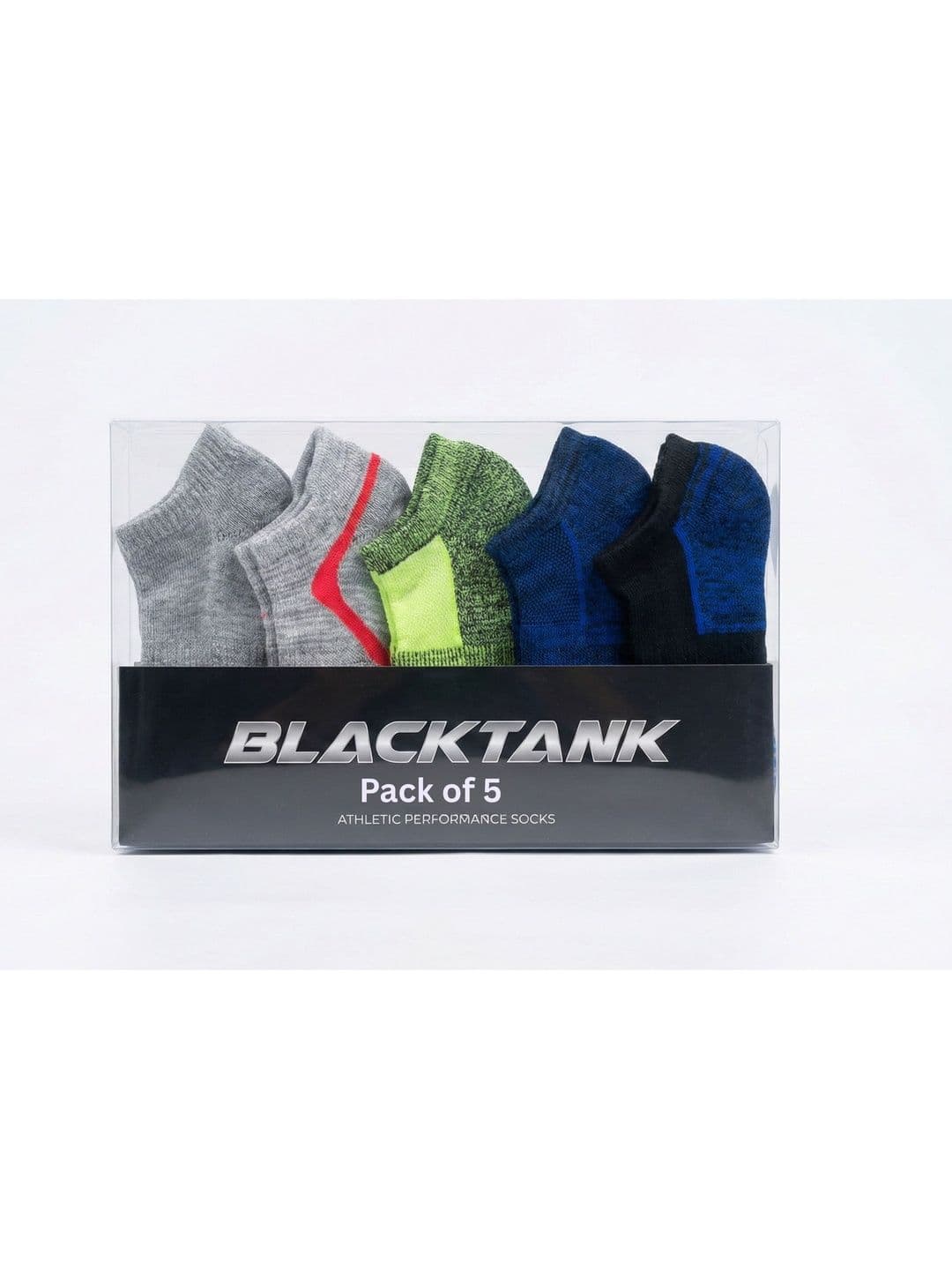 Blacktank Men Pack of 5 Cotton Colourblocked Ankle Length Socks - view 1