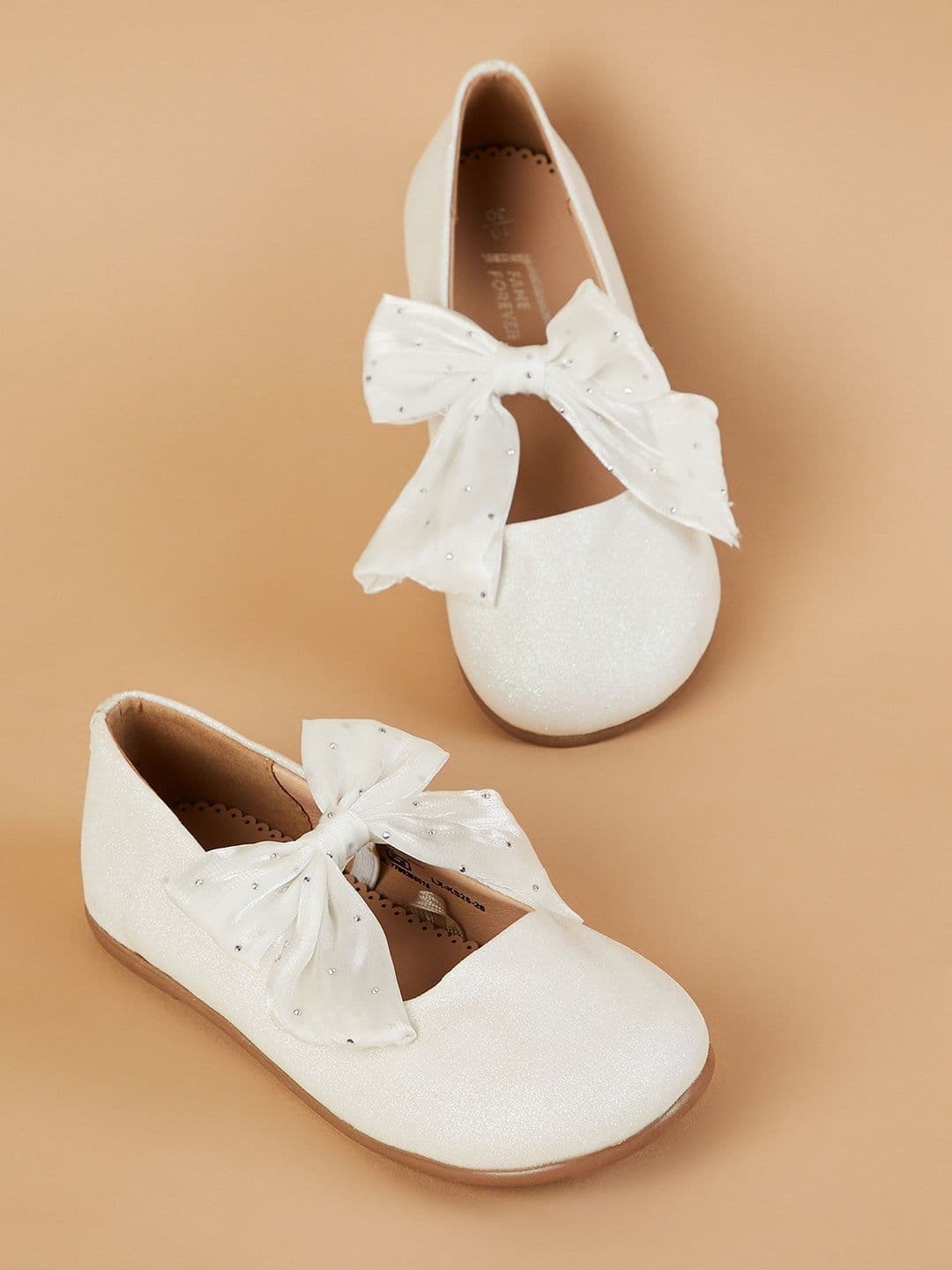Fame Forever by Lifestyle Girls Embellished Round Toe Slip-On Ballerinas - view 1