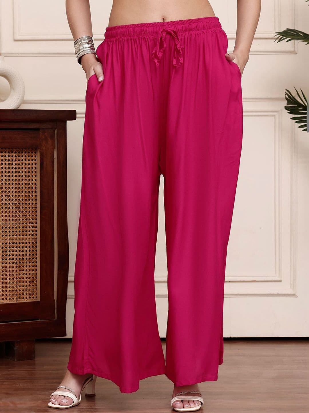 KALINI Women 2 Flared Ethnic Palazzos - view 1