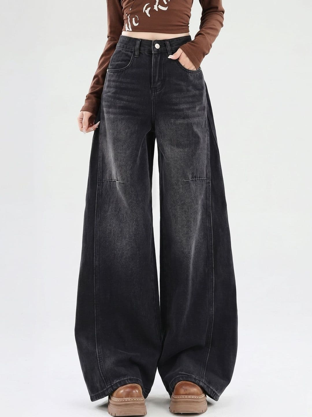 StyleCast x Revolte Women Low-Rise Mildly Distressed Light Fade Jeans - view 1