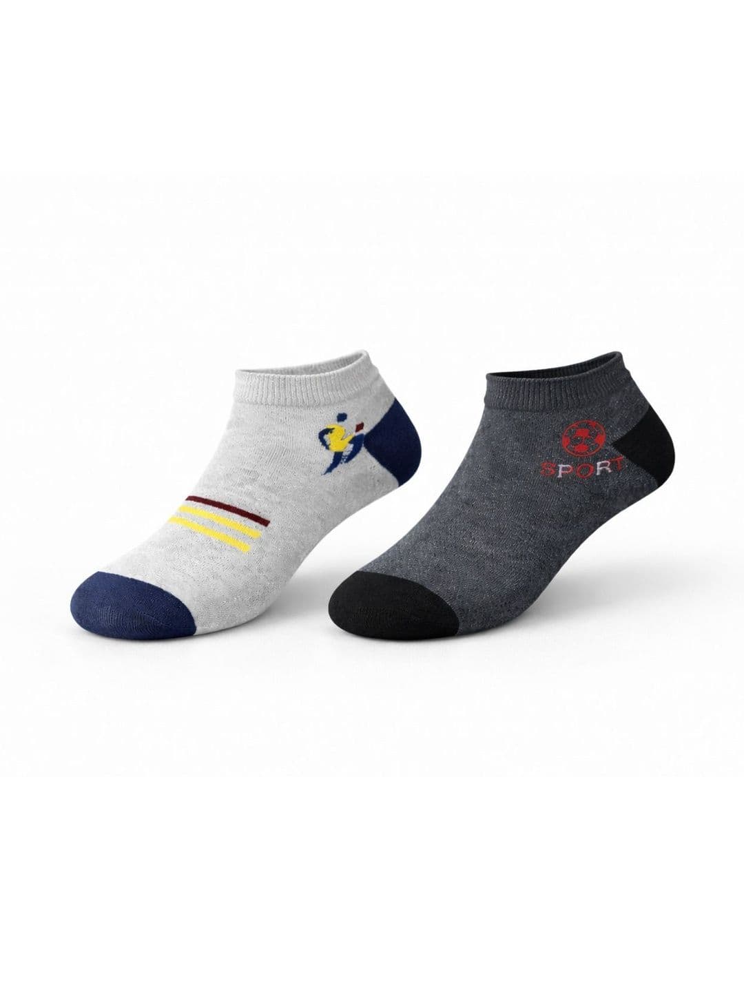 Blacktank Men Pack of 2 Cotton Patterned Shoe Liners Socks - view 1