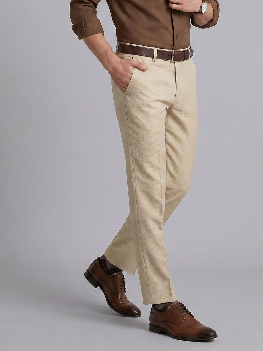 Arrow Mid-Rise Cotton Formal Trousers - view 1