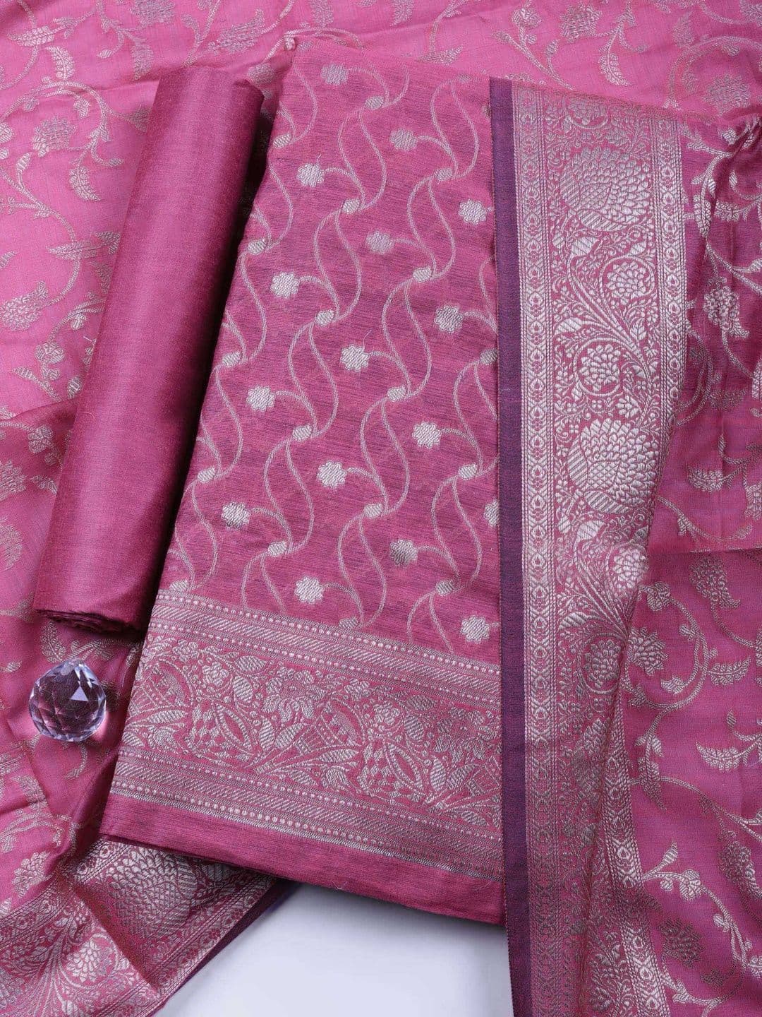 Meena Bazaar Unstitched Dress Material - view 1