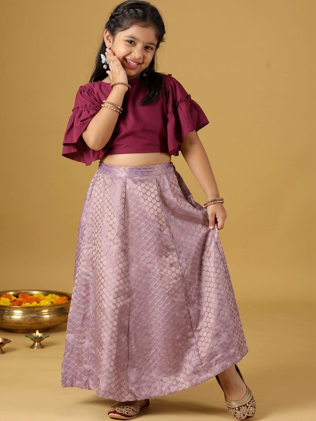 KiddoPanti Girls Ready to Wear Lehenga & - view 1