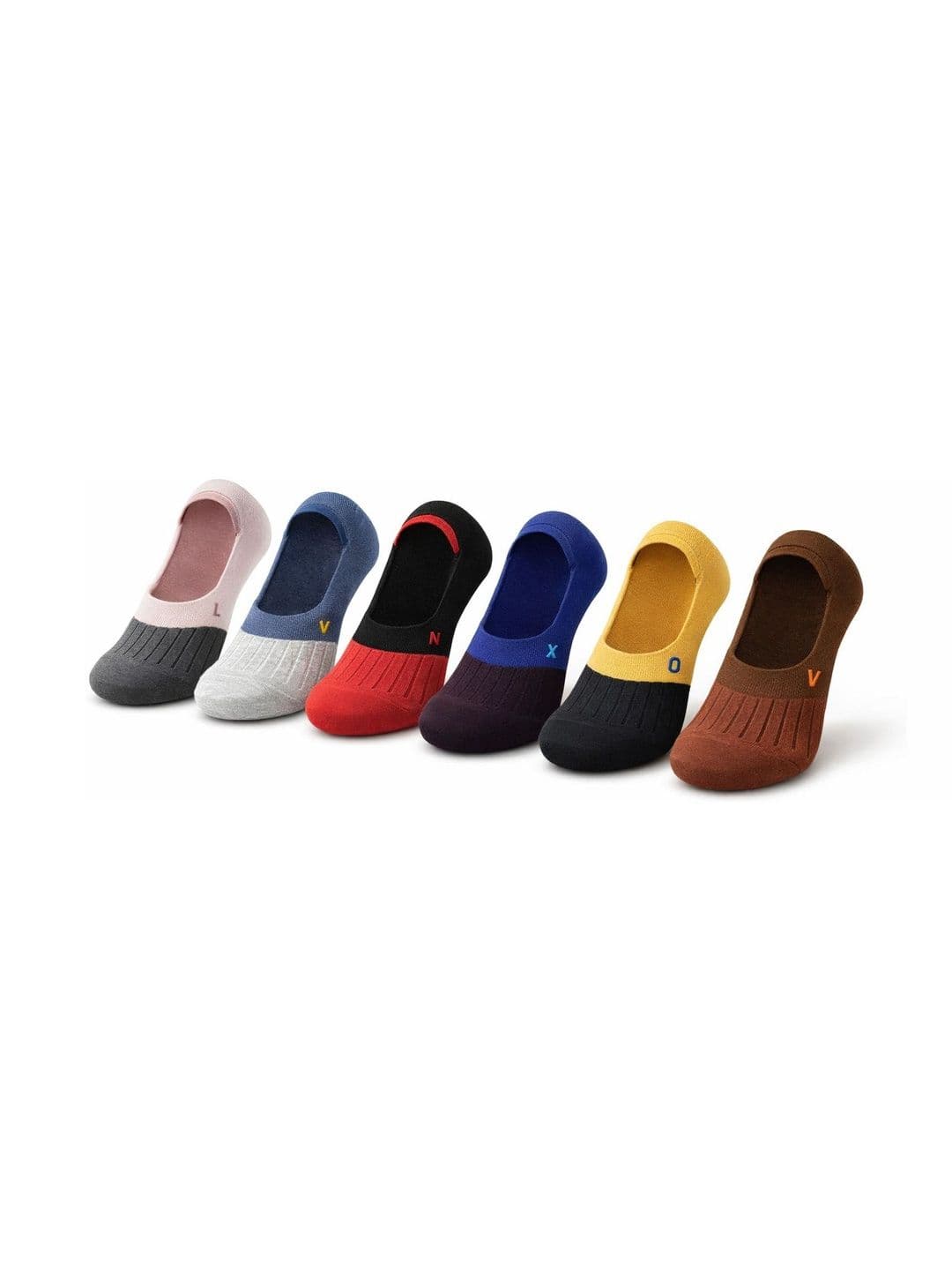 Blacktank Men Pack of 6 Cotton Colourblocked Shoe Liners Socks - view 1