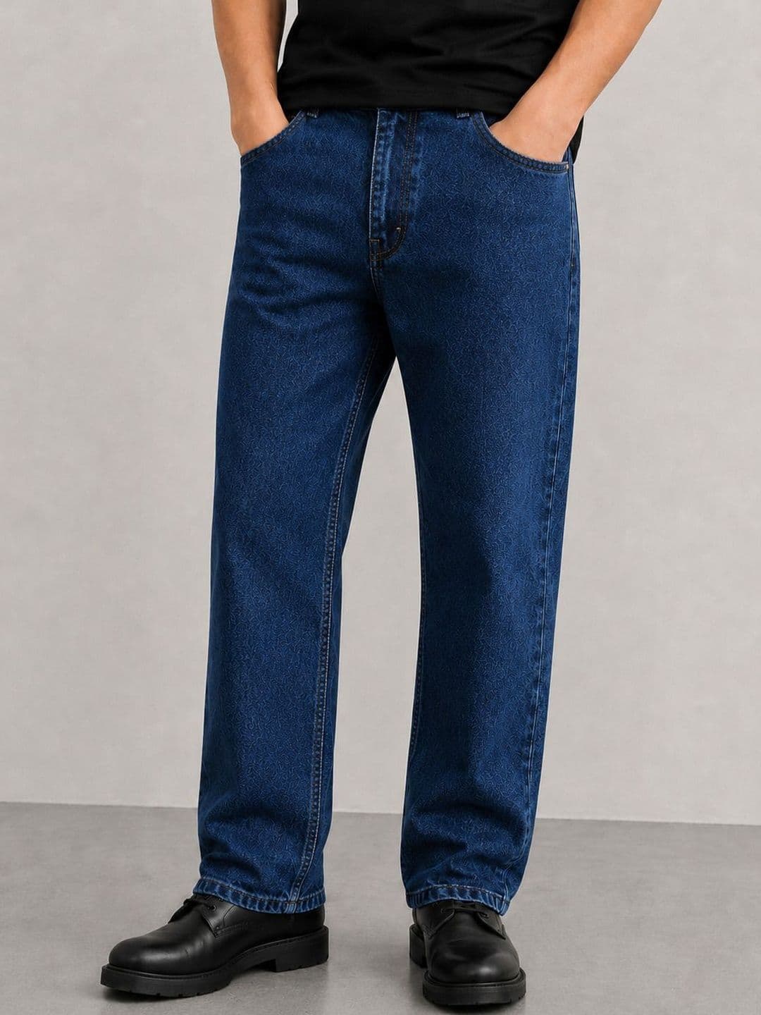 HERE&NOW Men Relaxed Fit Mid-Rise Stretchable Jeans