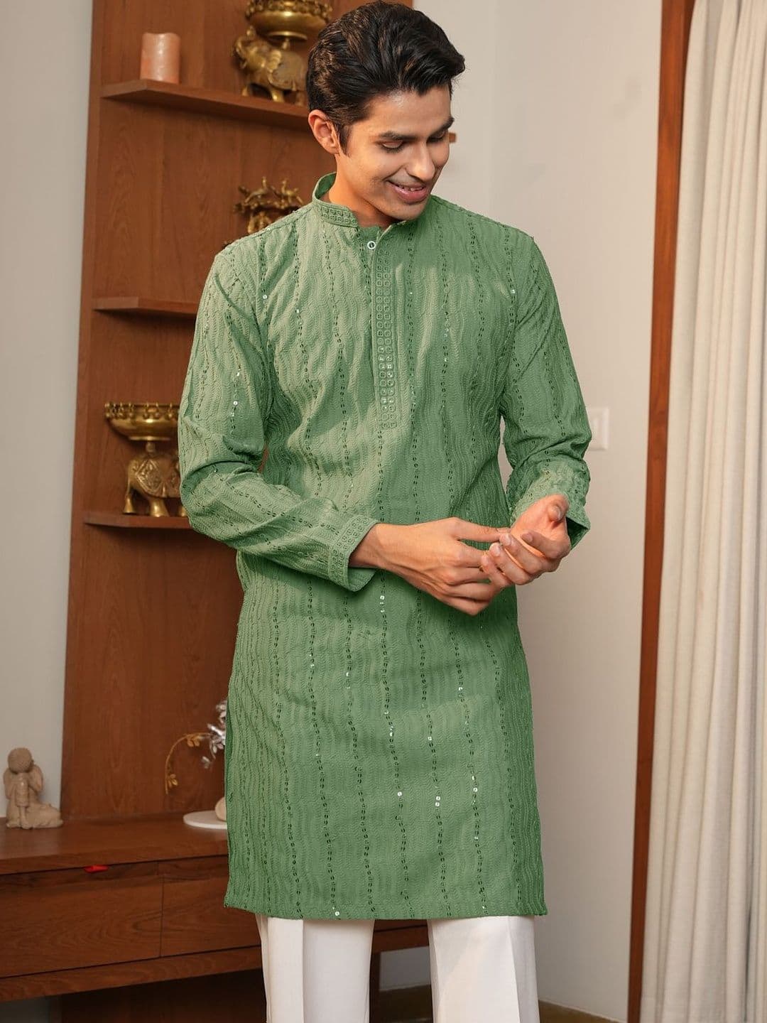 Anouk Men Embroidered Kurta - view 1