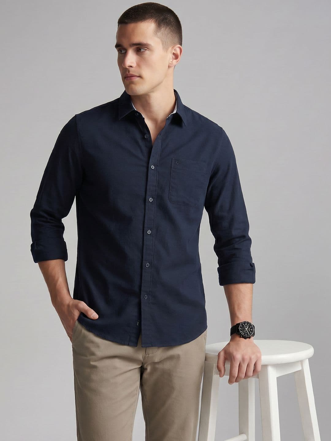 Van Heusen Spread Collar Pure Cotton Shirt - view 1