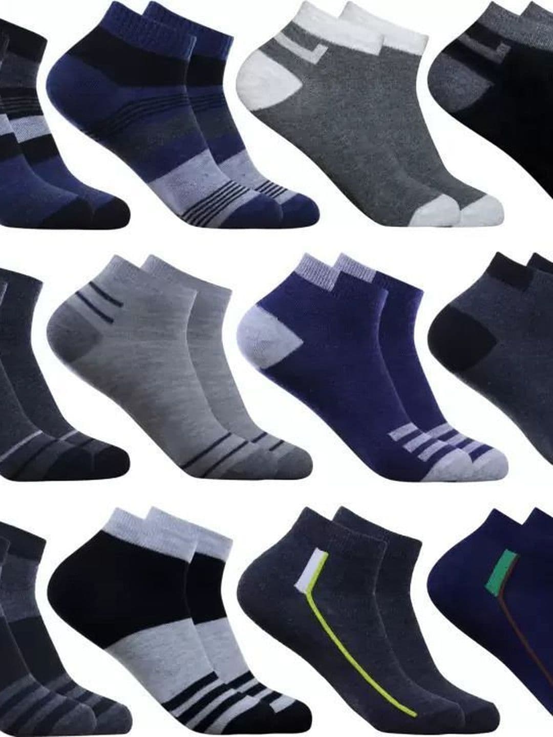 Blacktank Men Cotton Colourblocked Ankle Length Socks - view 1
