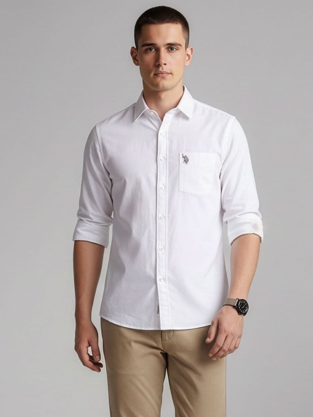 U.S. Polo Assn. Pure Cotton Tailored Fit Casual Shirt - view 1