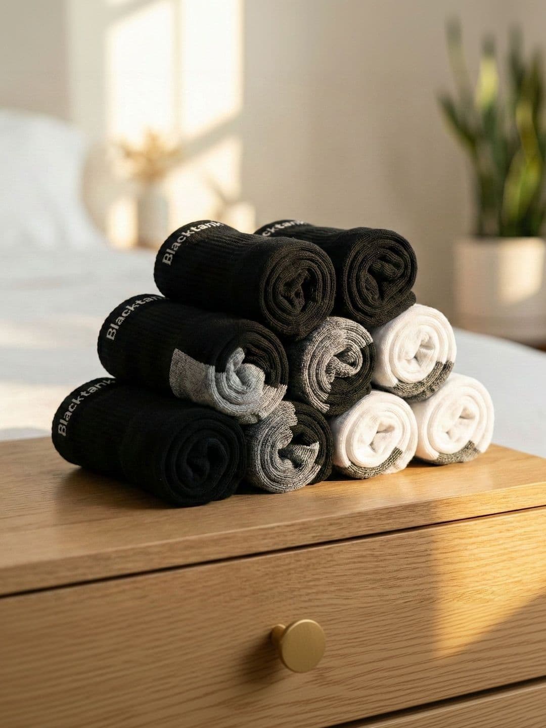 Blacktank Men Pack of 6 Cotton Colourblocked Ankle Length Socks - view 1