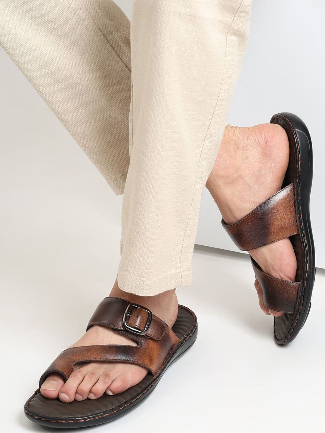 yoho Men Leather Comfort Sandals - view 1