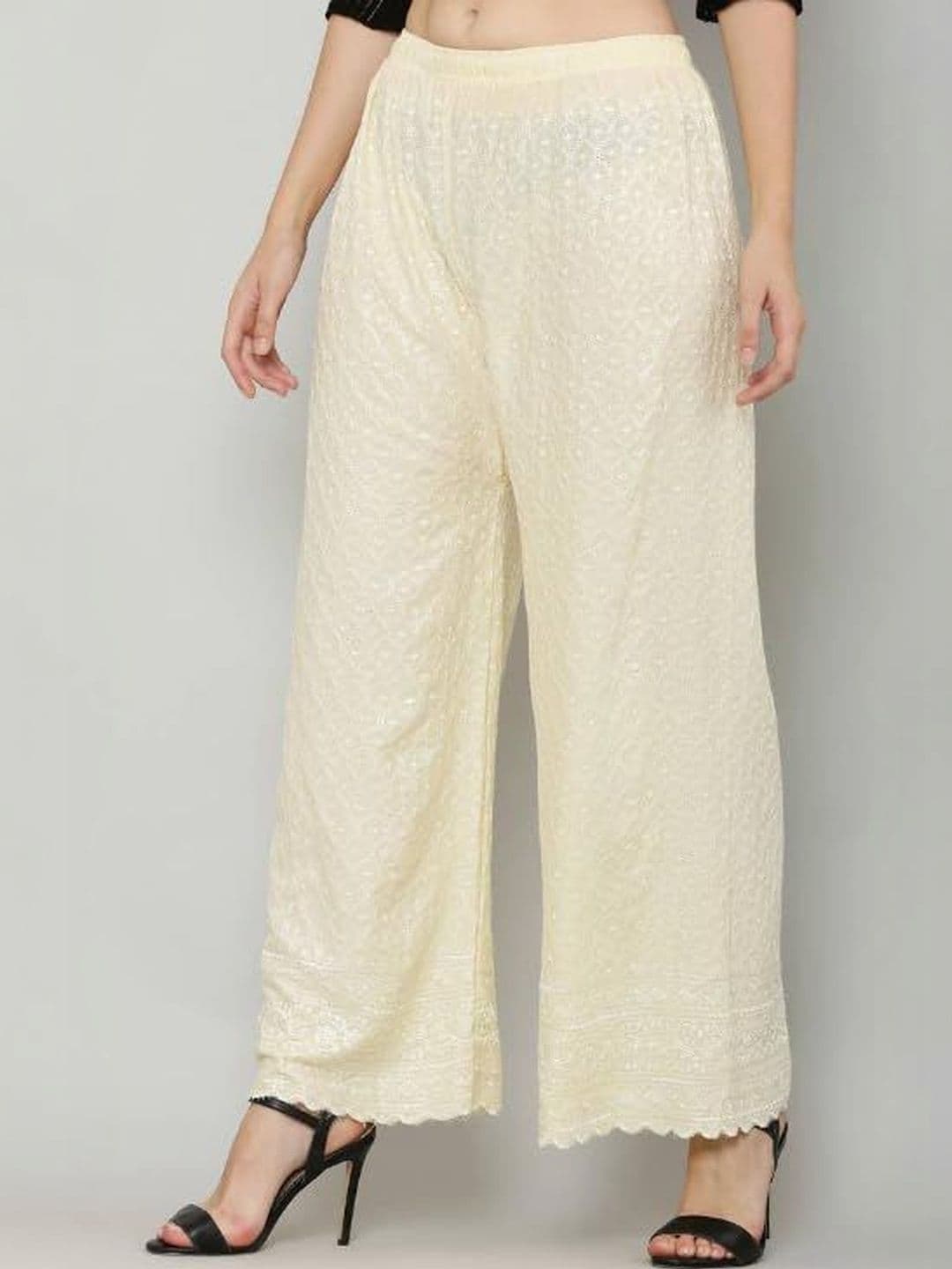 TNQ Women Ethnic Motifs Embroidered Ethnic Palazzos - view 1