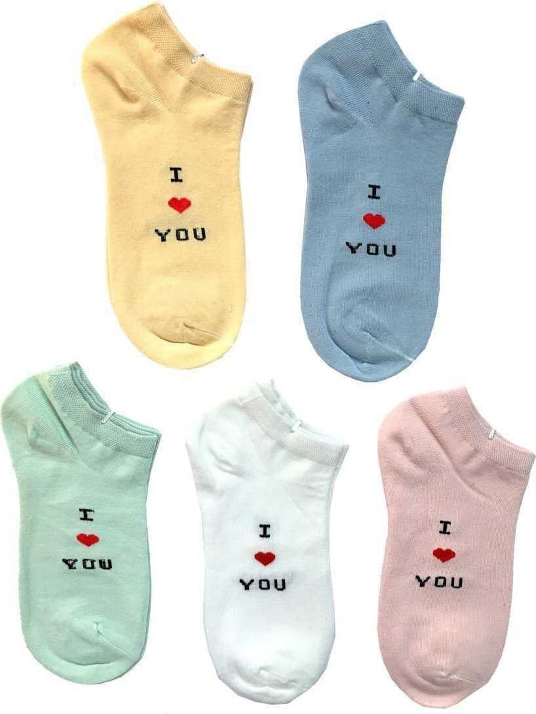 Blacktank Men Pack of 5 Cotton Patterned Shoe Liners Socks - view 1