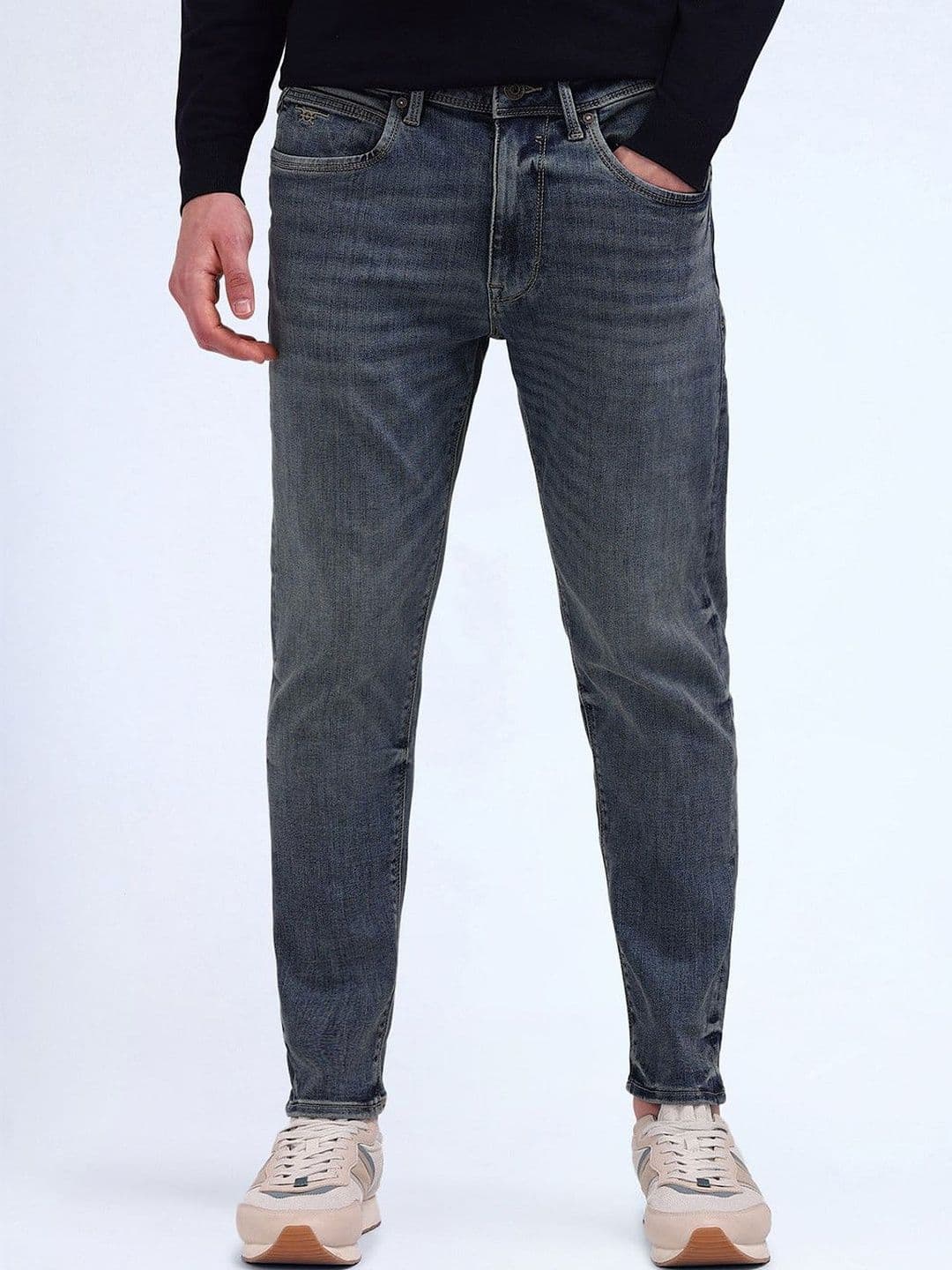Flying Machine Men Cotton Slim Fit Mid-Rise Heavy Fade Stretchable Jeans - view 1