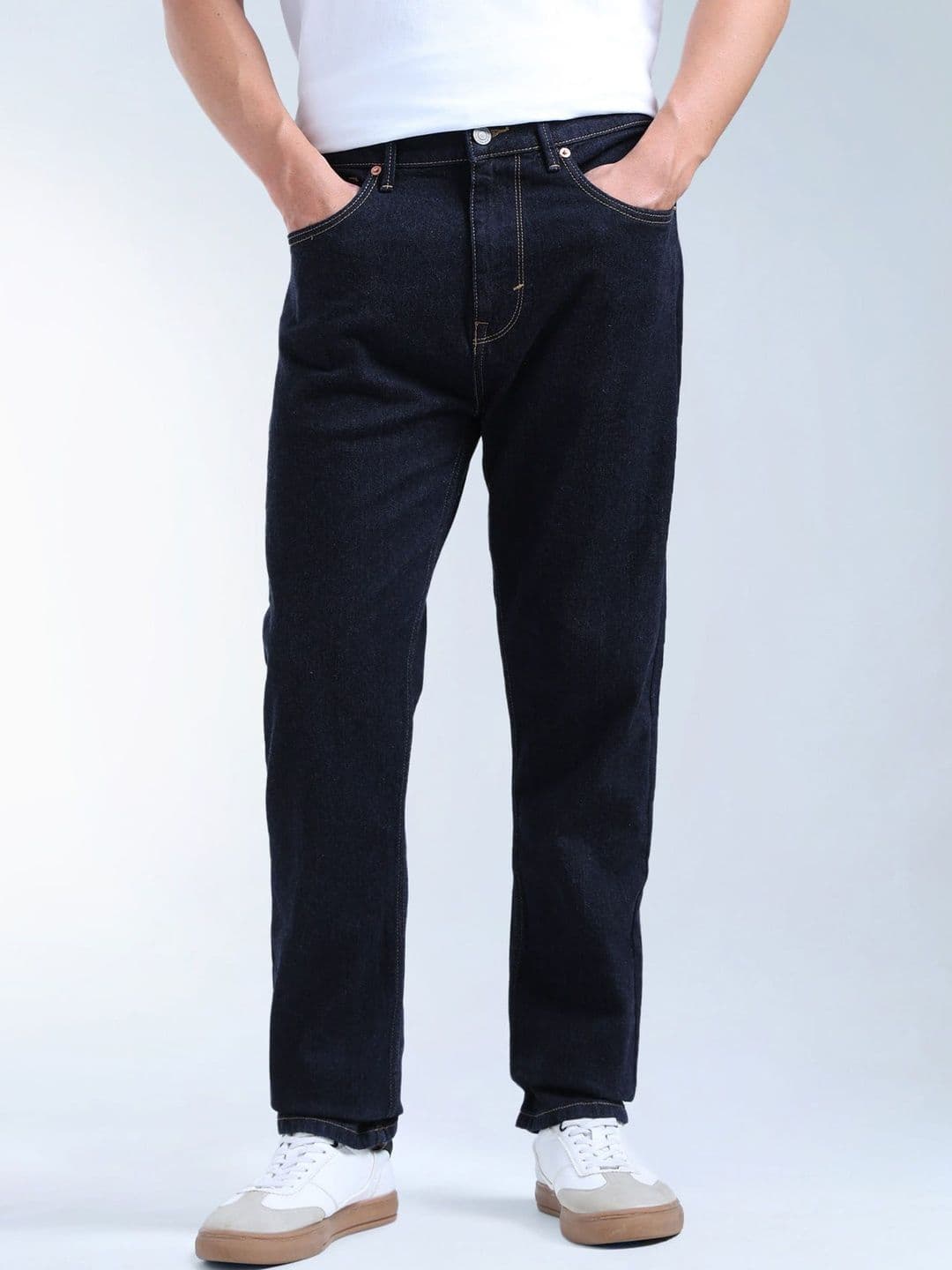 Flying Machine Men Tapered Fit Mid-Rise Cotton Jeans - view 1