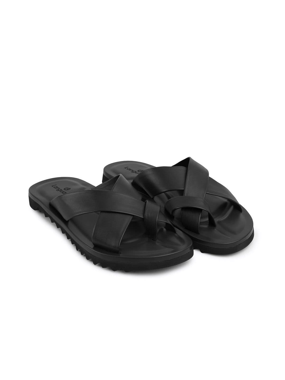 Language Men Leather Comfort Sandals - view 1