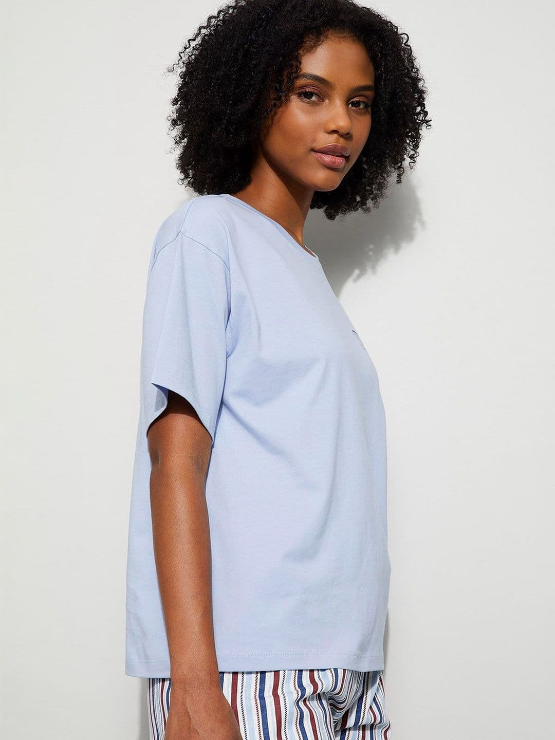 Ginger by Lifestyle Printed Round Neck Lounge Tshirts - view 1