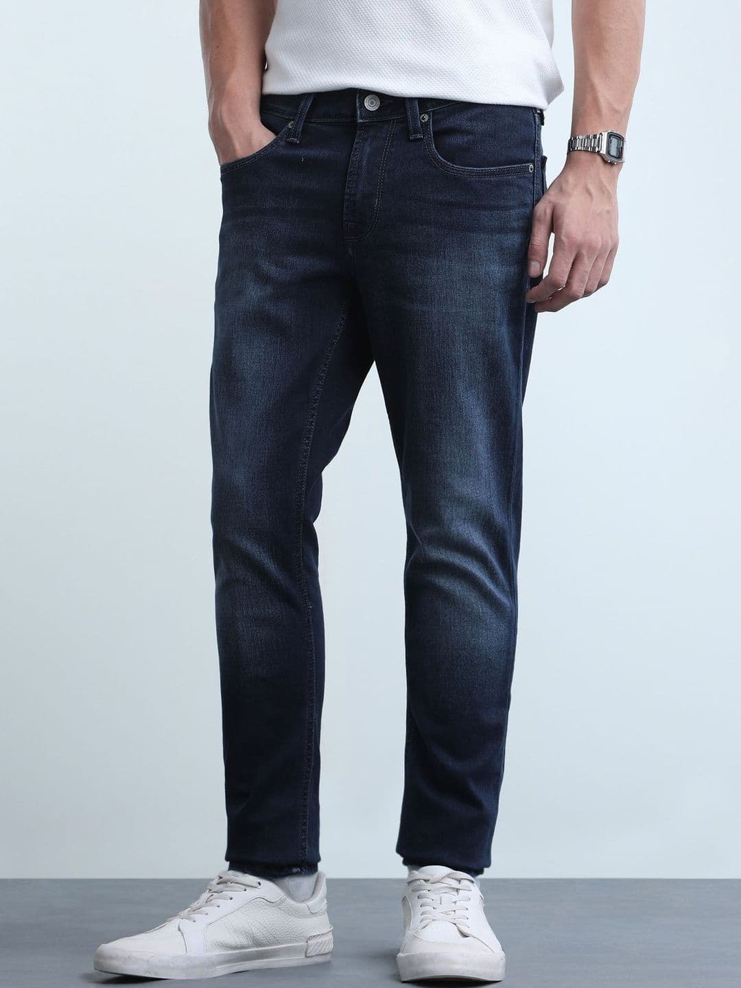 Flying Machine Men Skinny Fit Mid-Rise Light Fade Stretchable Jeans - view 1