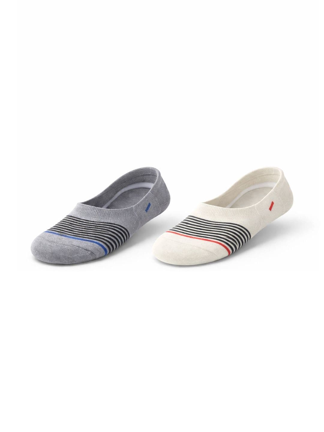 Blacktank Men Pack of 2 Cotton Striped Shoe Liners Socks - view 1