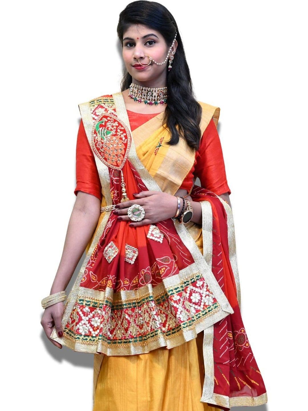 Ranisatiya creation Bandhani Printed Gotta Patti Dupatta - view 1