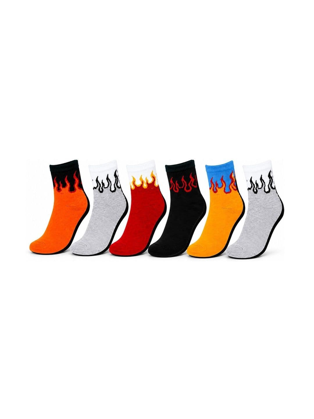 Blacktank Men Pack of 6 Cotton Patterned Above Ankle Socks - view 1