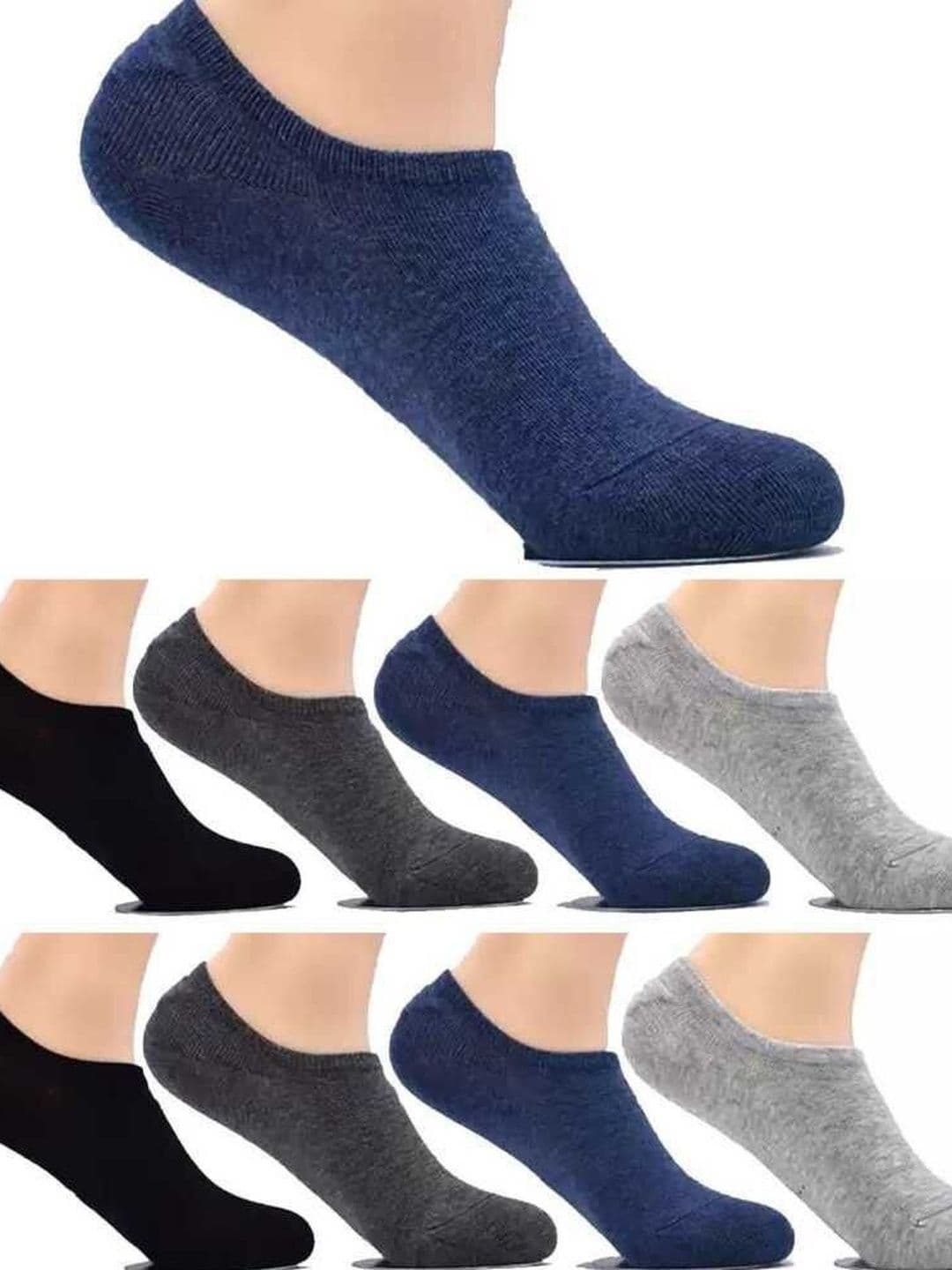 Blacktank Men Pack of 8 Cotton Shoe Liners Socks - view 1