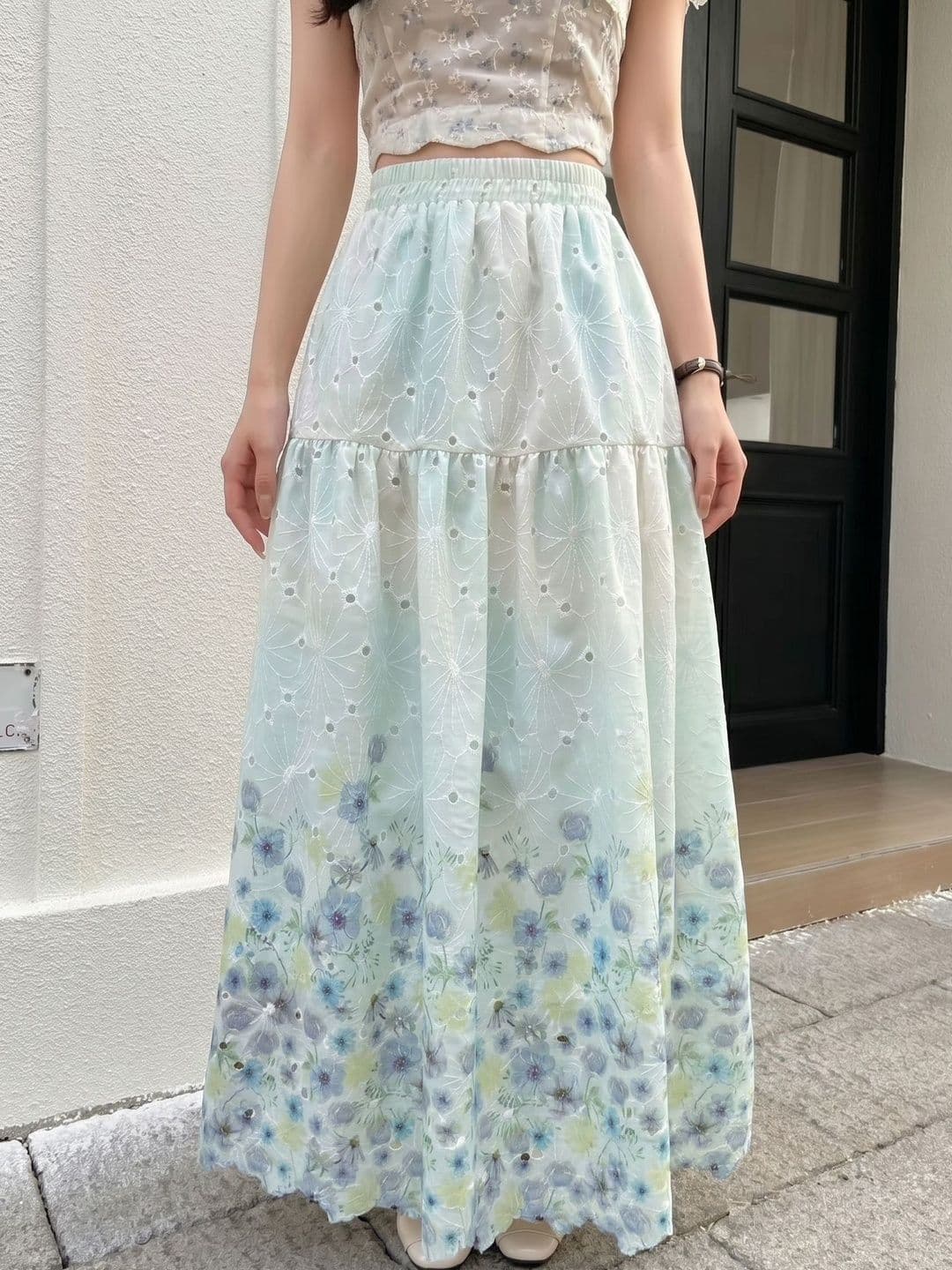 StyleCast x Revolte Women Floral Maxi A-Line Skirt - view 1