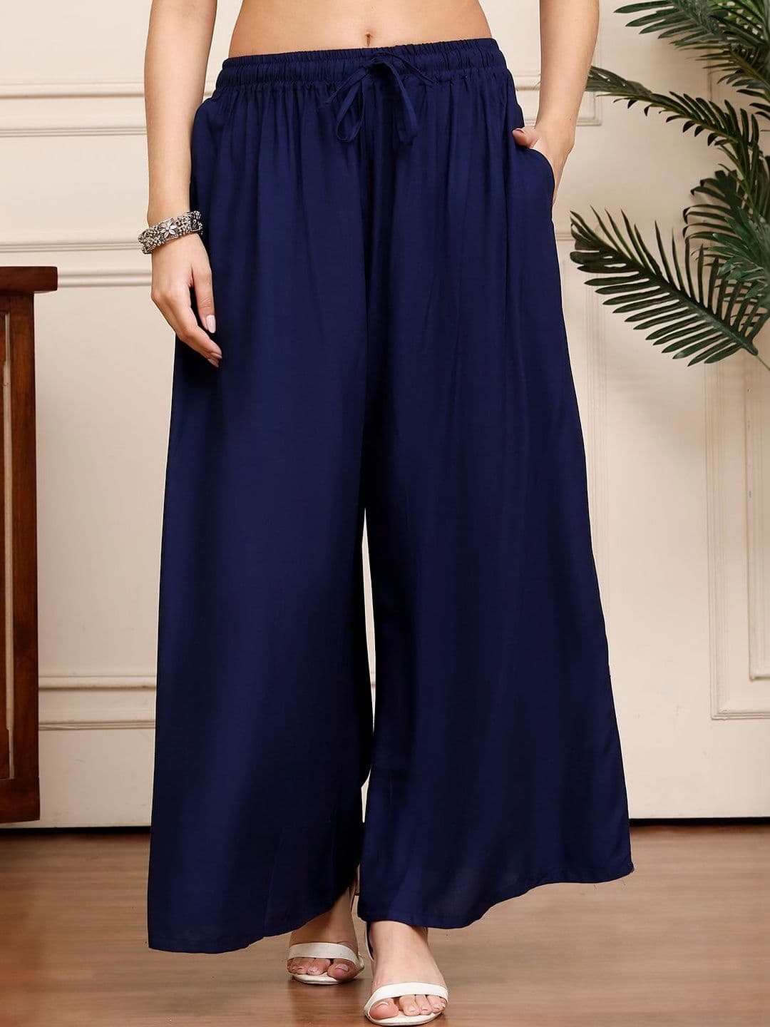 KALINI Women 2 Flared Ethnic Palazzos - view 1