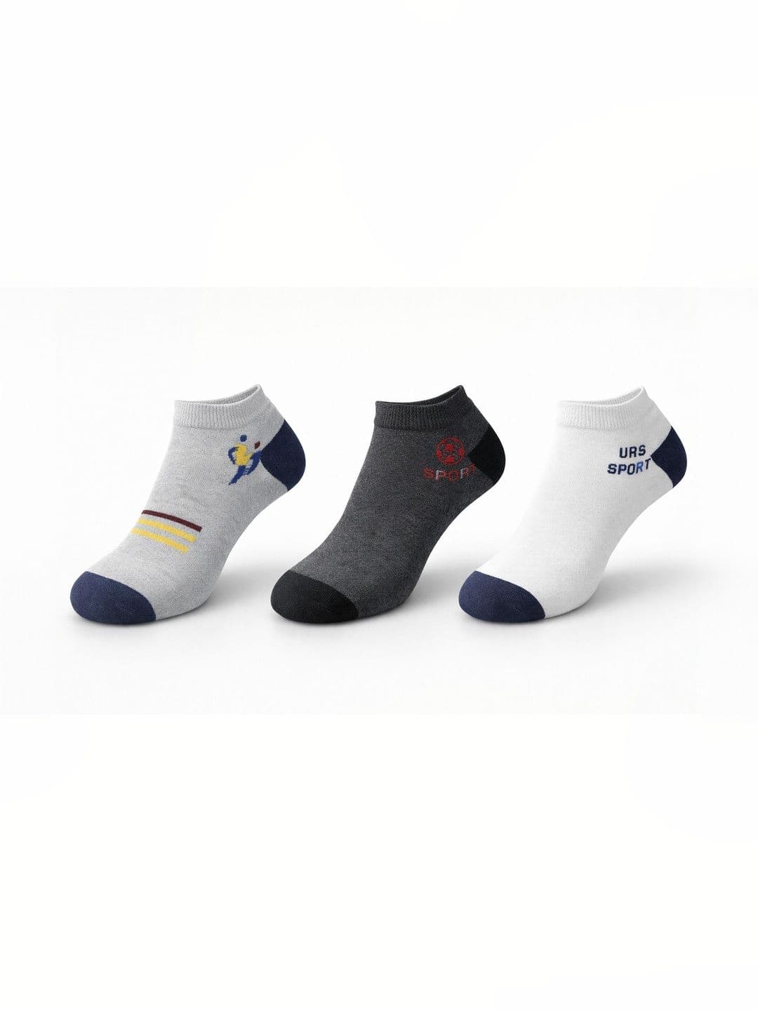 Blacktank Men Pack of 3 Cotton Patterned Ankle Length Socks - view 1