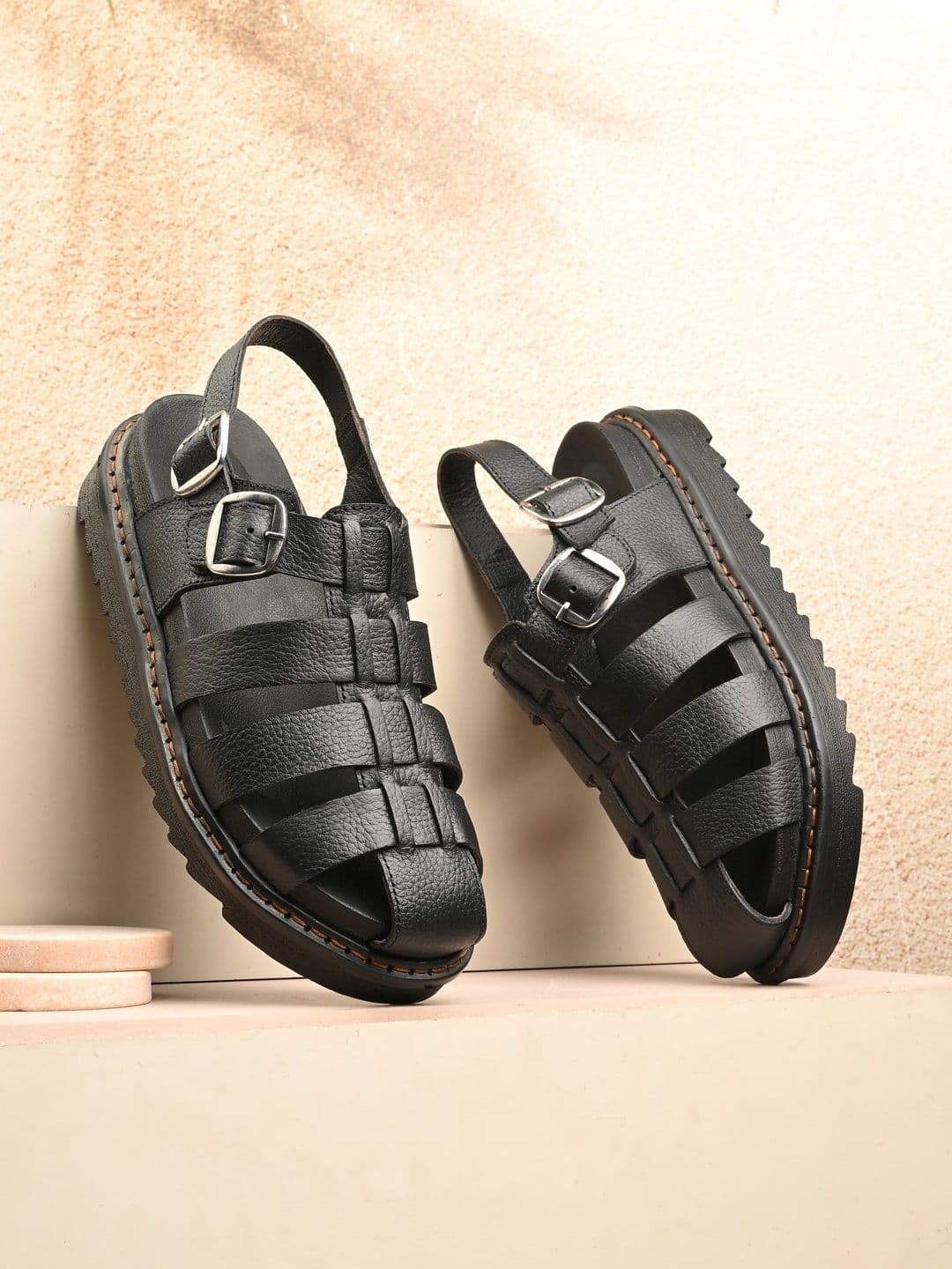 AfroJack Men Leather Fisherman Sandals - view 1